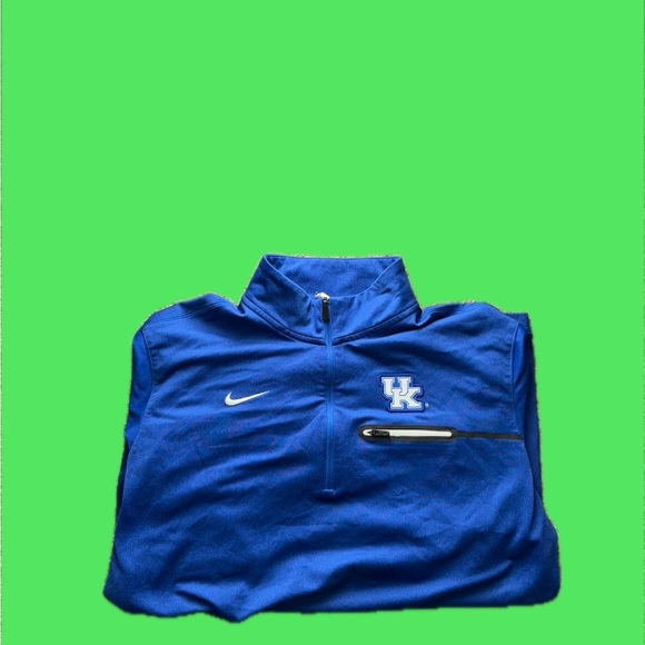 Nike Royal Blue Quarter-Zip Pullover - Picture 1 of 3